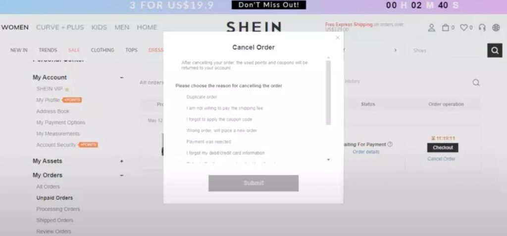 How to Cancel Your SHEIN Order and Get a Refunds? - Shein Order Tracking
